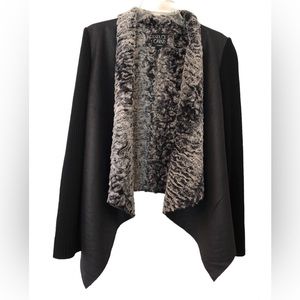 COPY - Dolce Cabo Jacket Faux Fur lining Sweater Sleeves Sz M